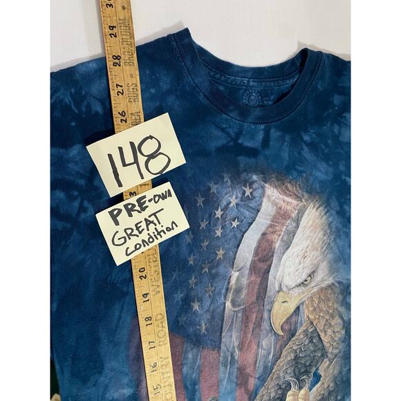 The Mountain Patriotic Eagle Graphic T-Shirt Adult Size Large USA Flag Casual - Picture 4 of 8